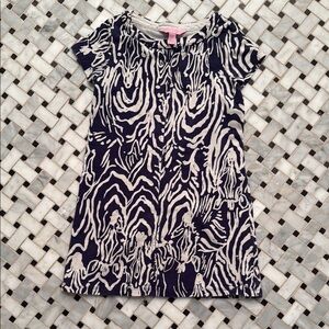 Lilly Pulitzer White and Blue Casual Dress